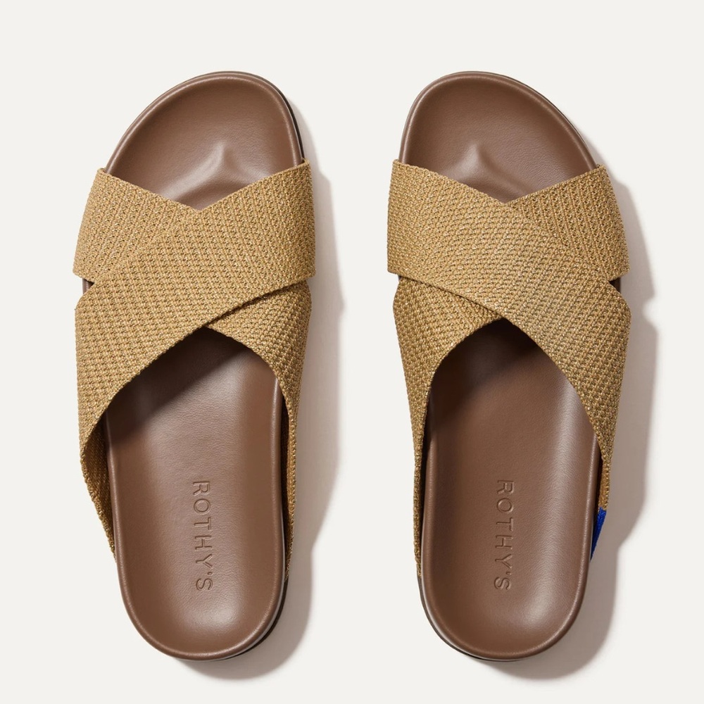 Rothy's Women's Gold Slide Sandals
